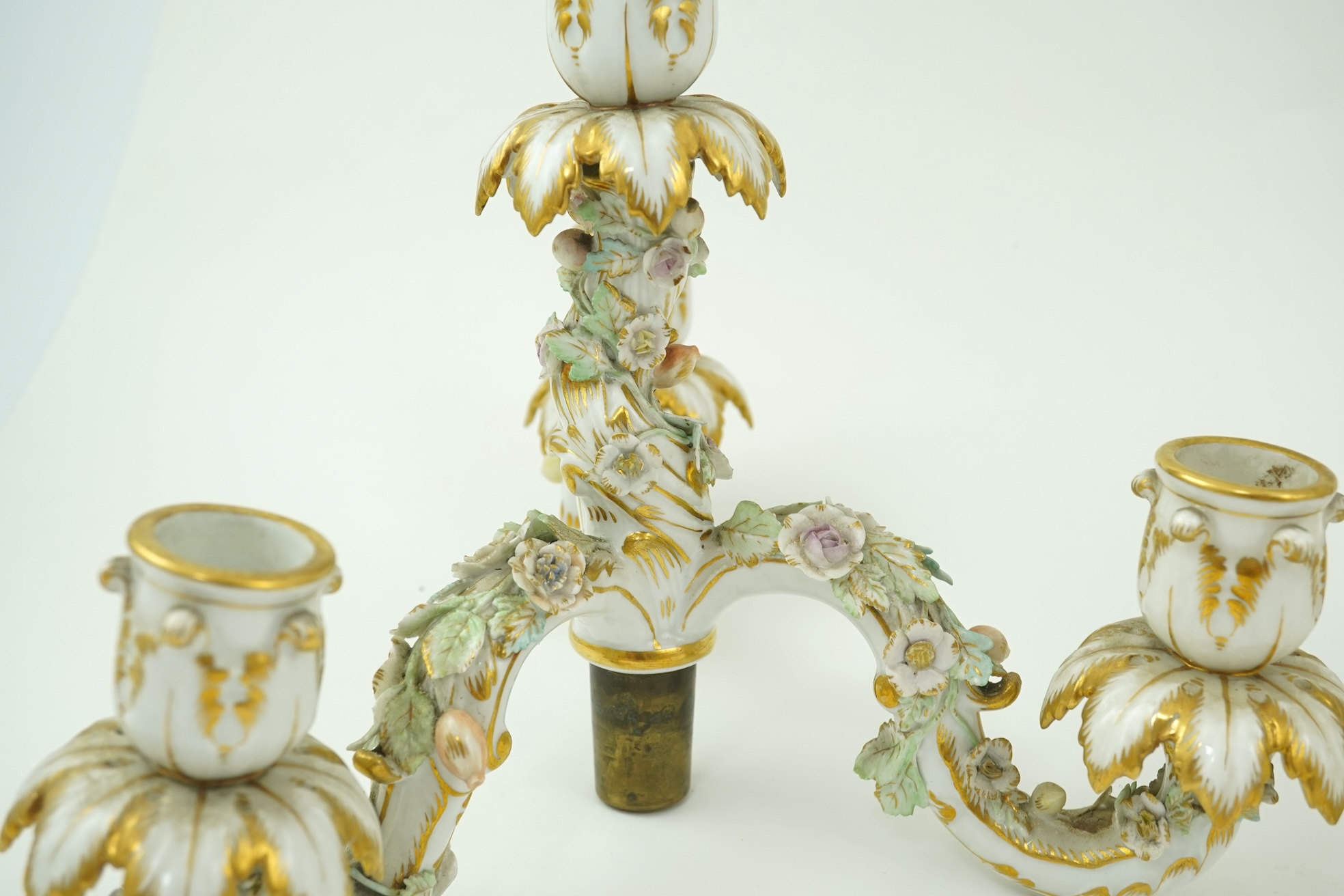 A Meissen figural candelabra, late 19th century